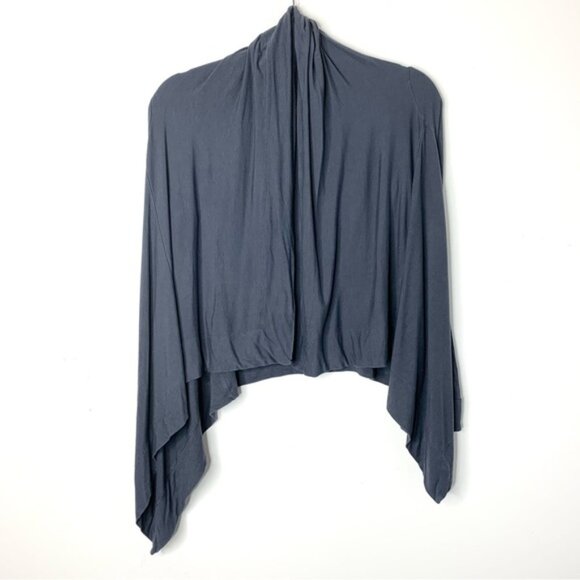 Aritzia Talula Women's Shrug Cardigan Sweater Jersey Draped Open Front Y2k 2000 - Picture 2 of 11